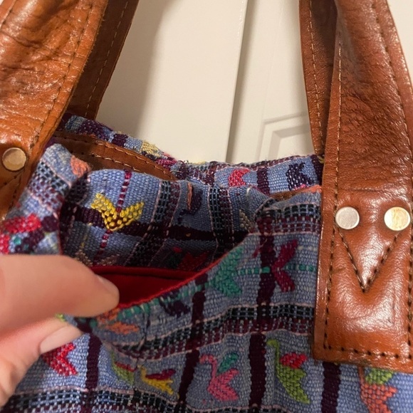 Nena & Co. OOAK The Perfect Bag crossbody tote blue with arrows handmade - Picture 8 of 13